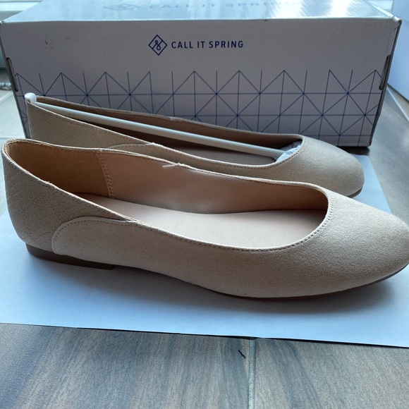 Call It Spring Natural Snake  Altrade Ballet Flat - Picture 1 of 3